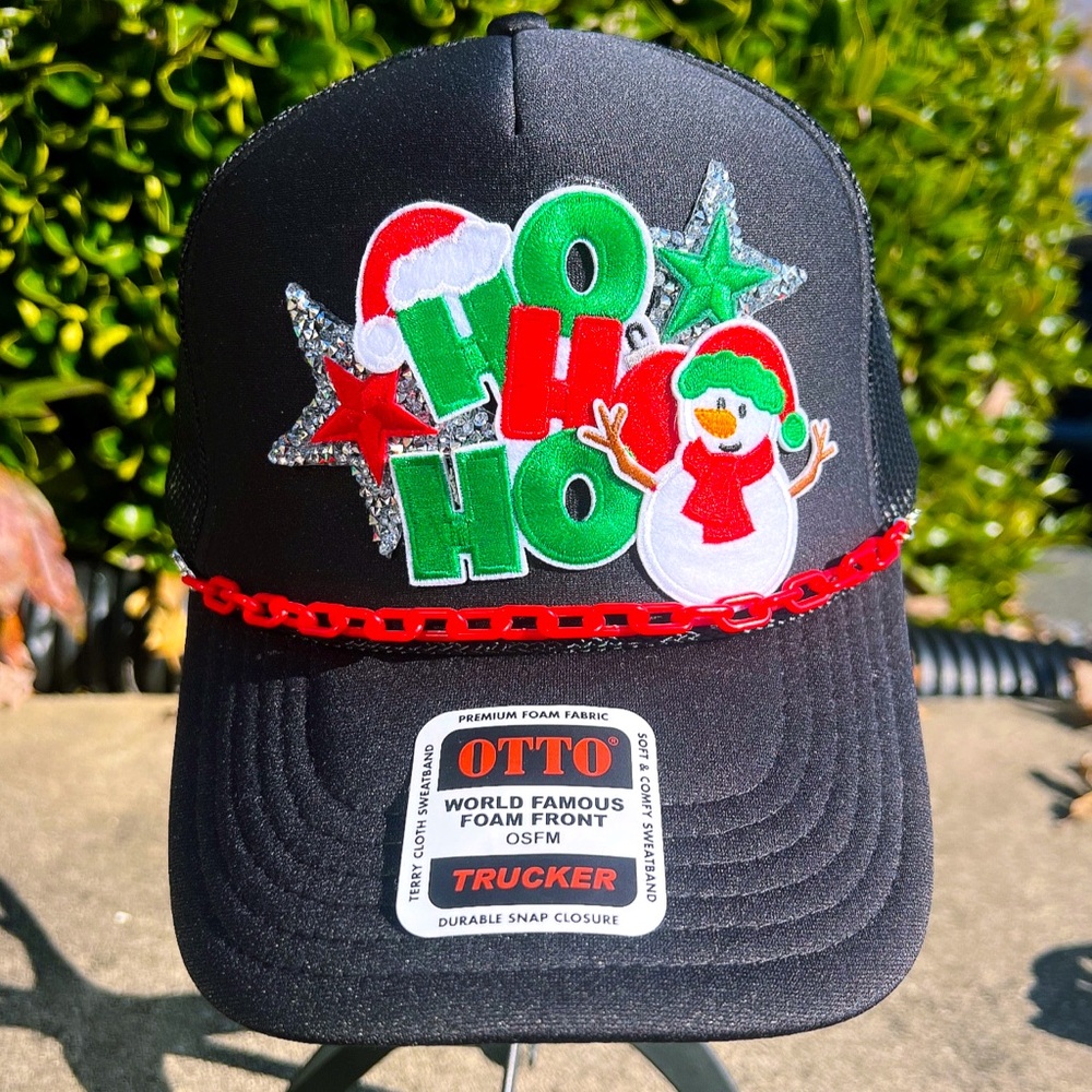 Custom Christmas Ho Ho Ho Trucker Hat